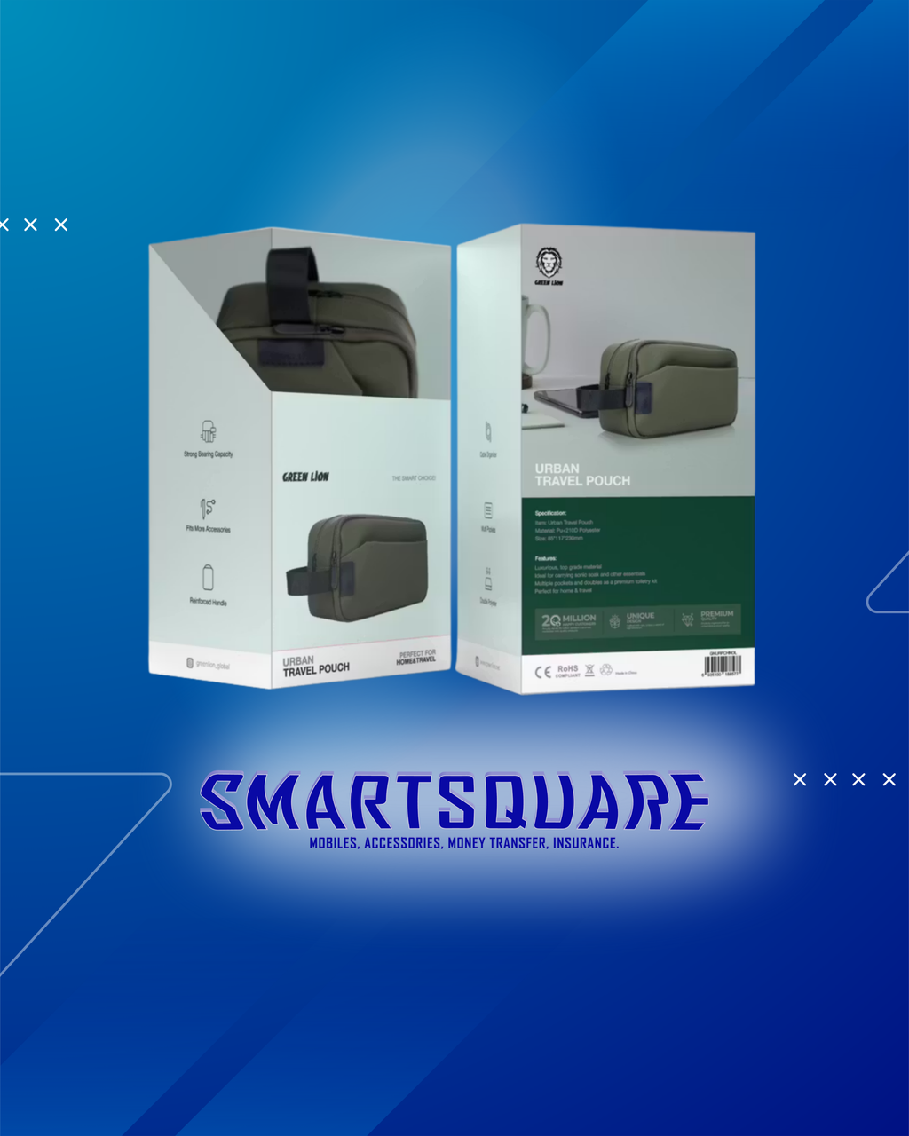 GREEN LION TRAVEL POUCH