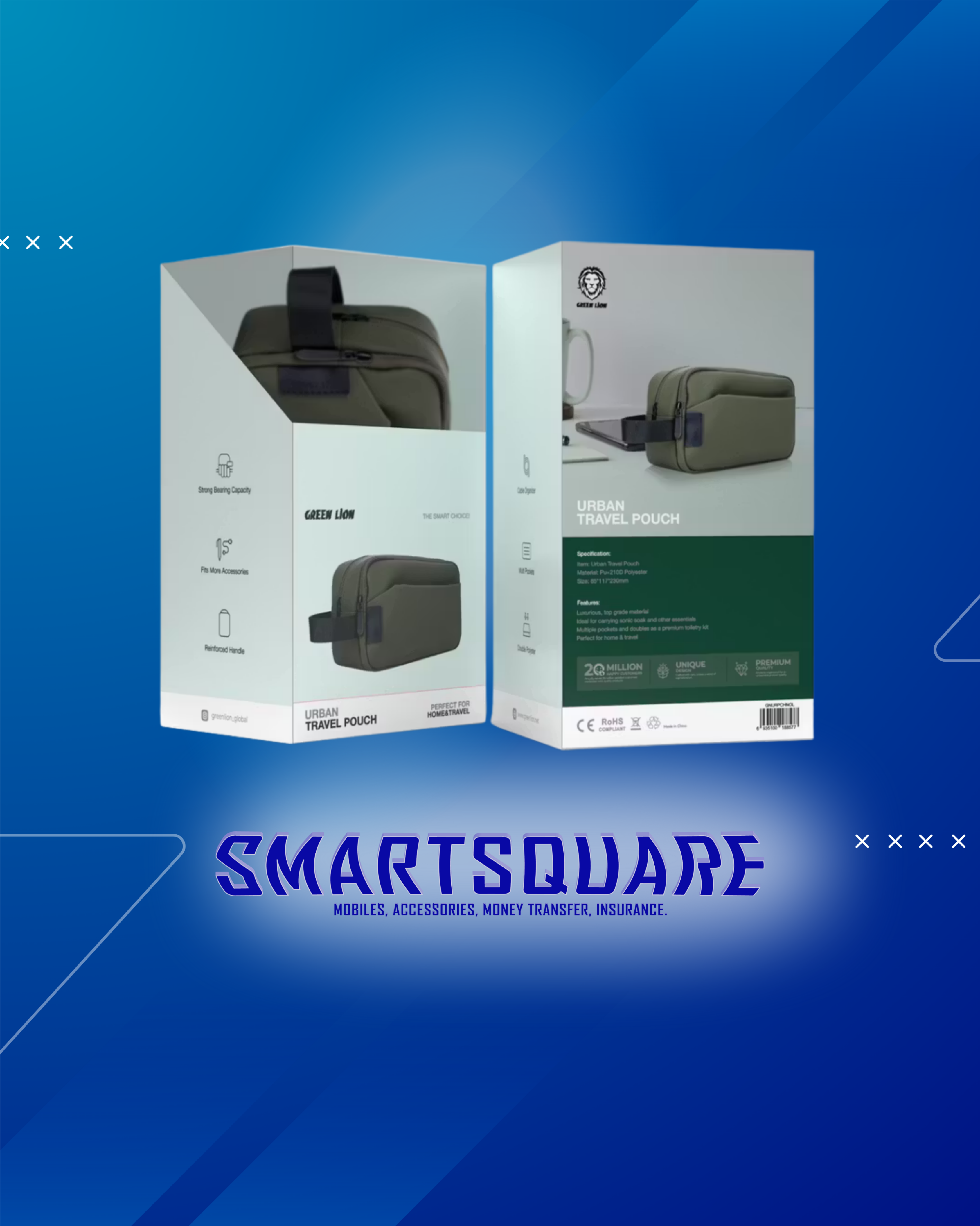 GREEN LION TRAVEL POUCH