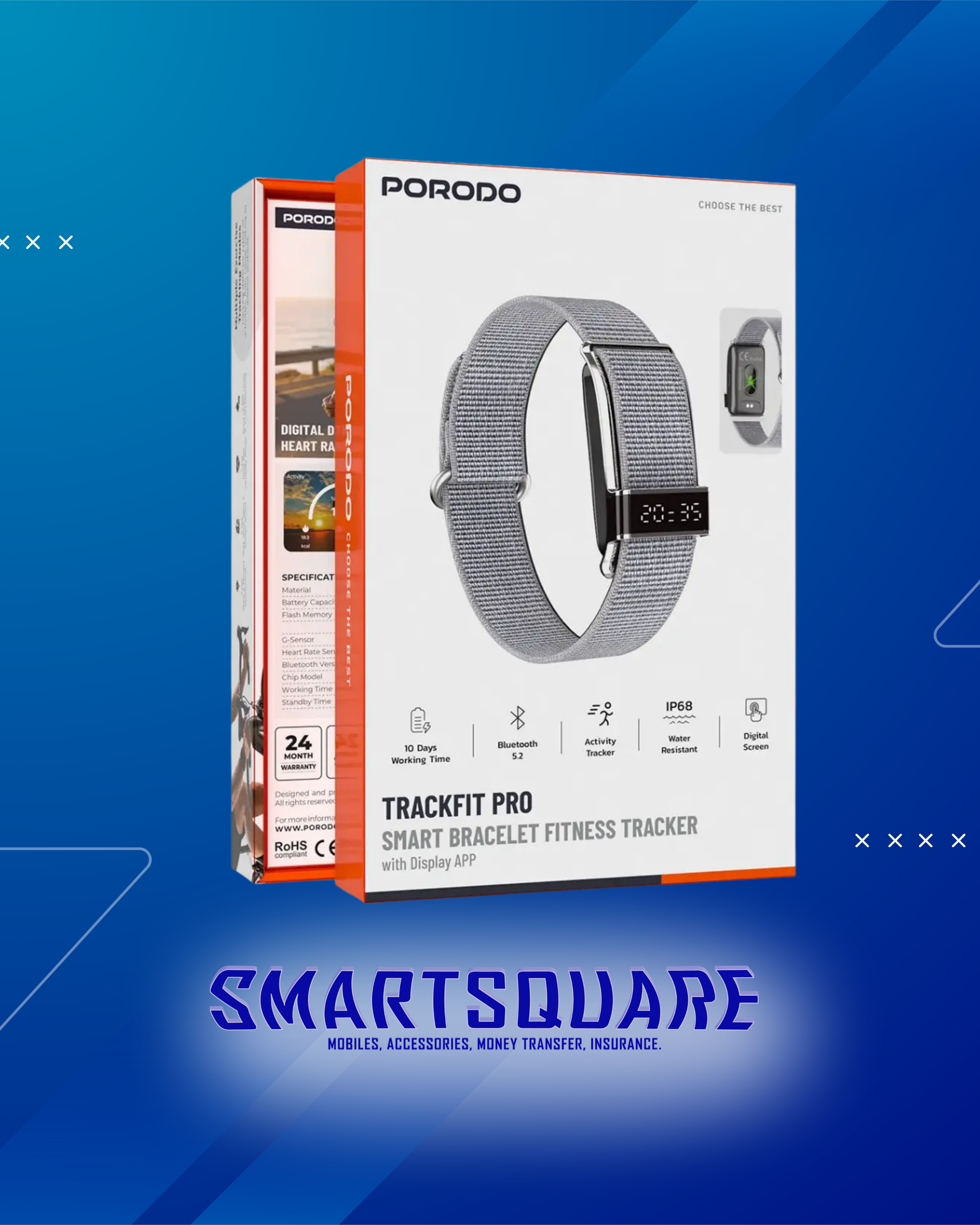 PORODO TRACKFIT PRO SMART FITNESS TRACKER