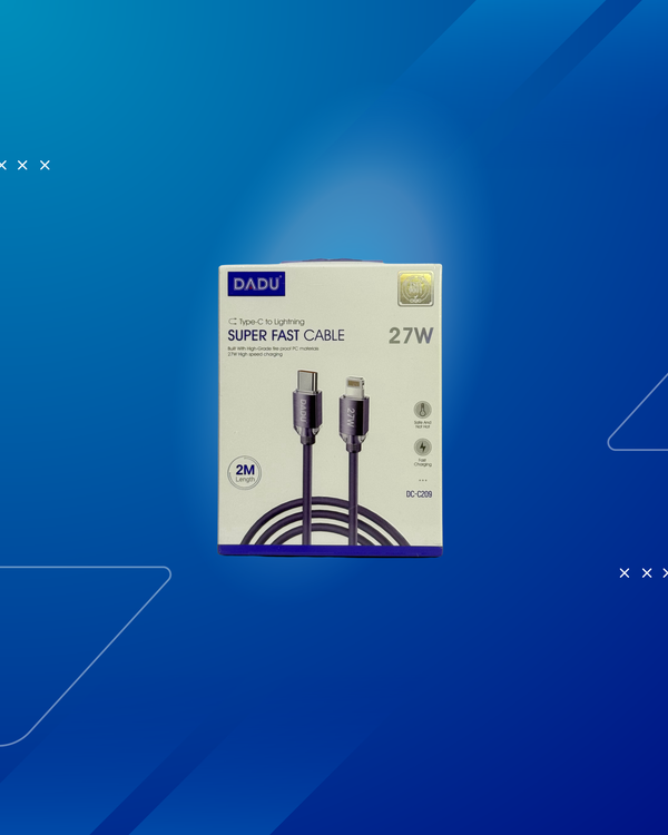 DADU SUPER FAST CABLE 2M 27W C-TO LIGHTNING DC-C209