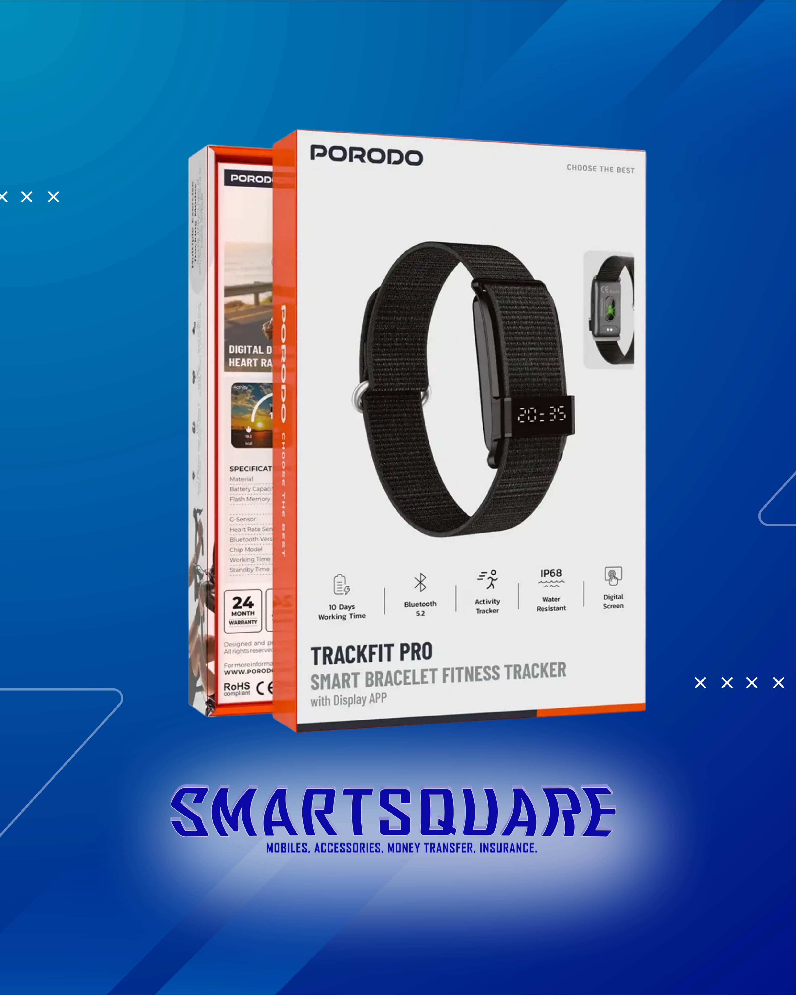 PORODO TRACKFIT PRO SMART FITNESS TRACKER