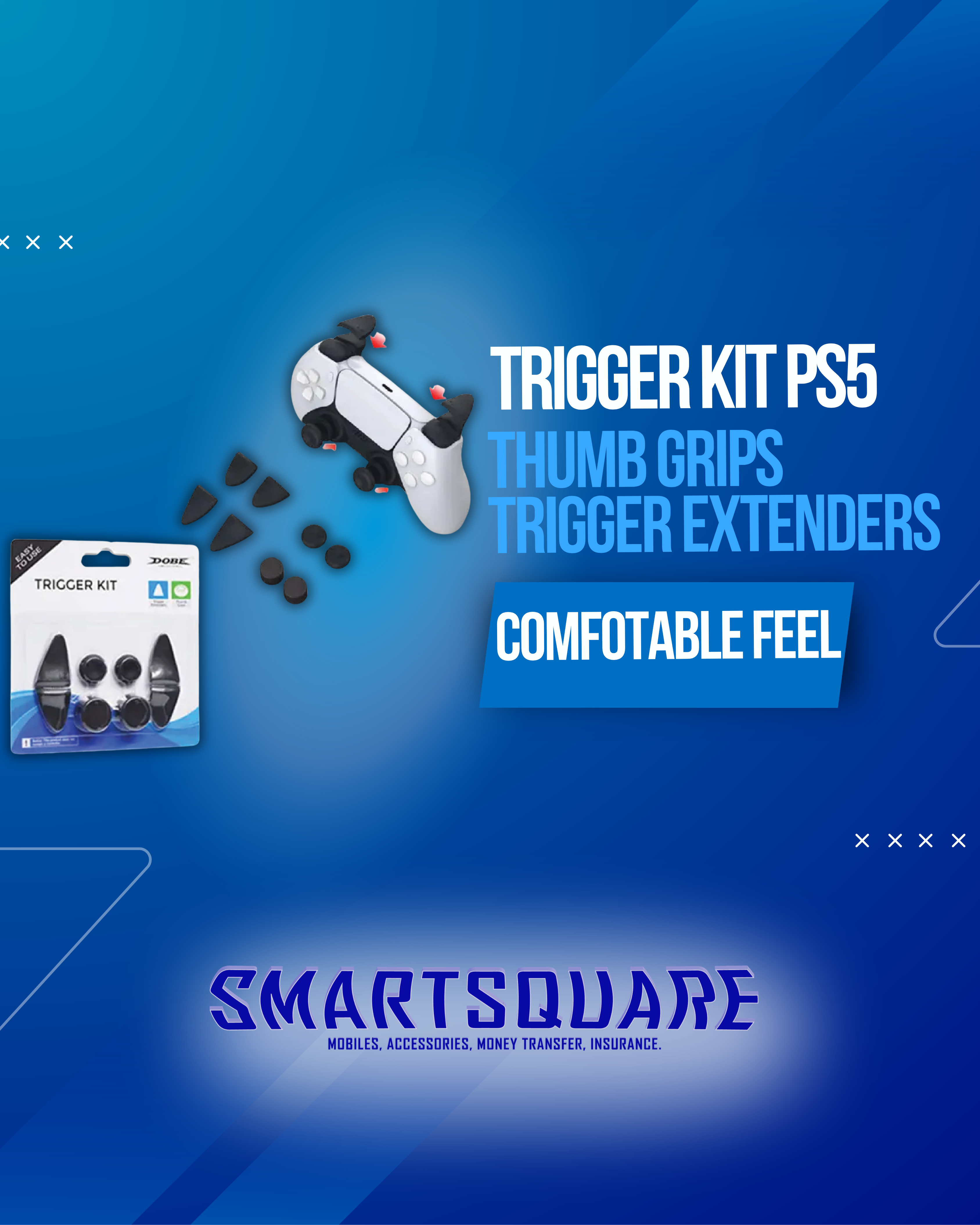 DOBE PS5 TRIGGER KIT & THUMB GRIPS