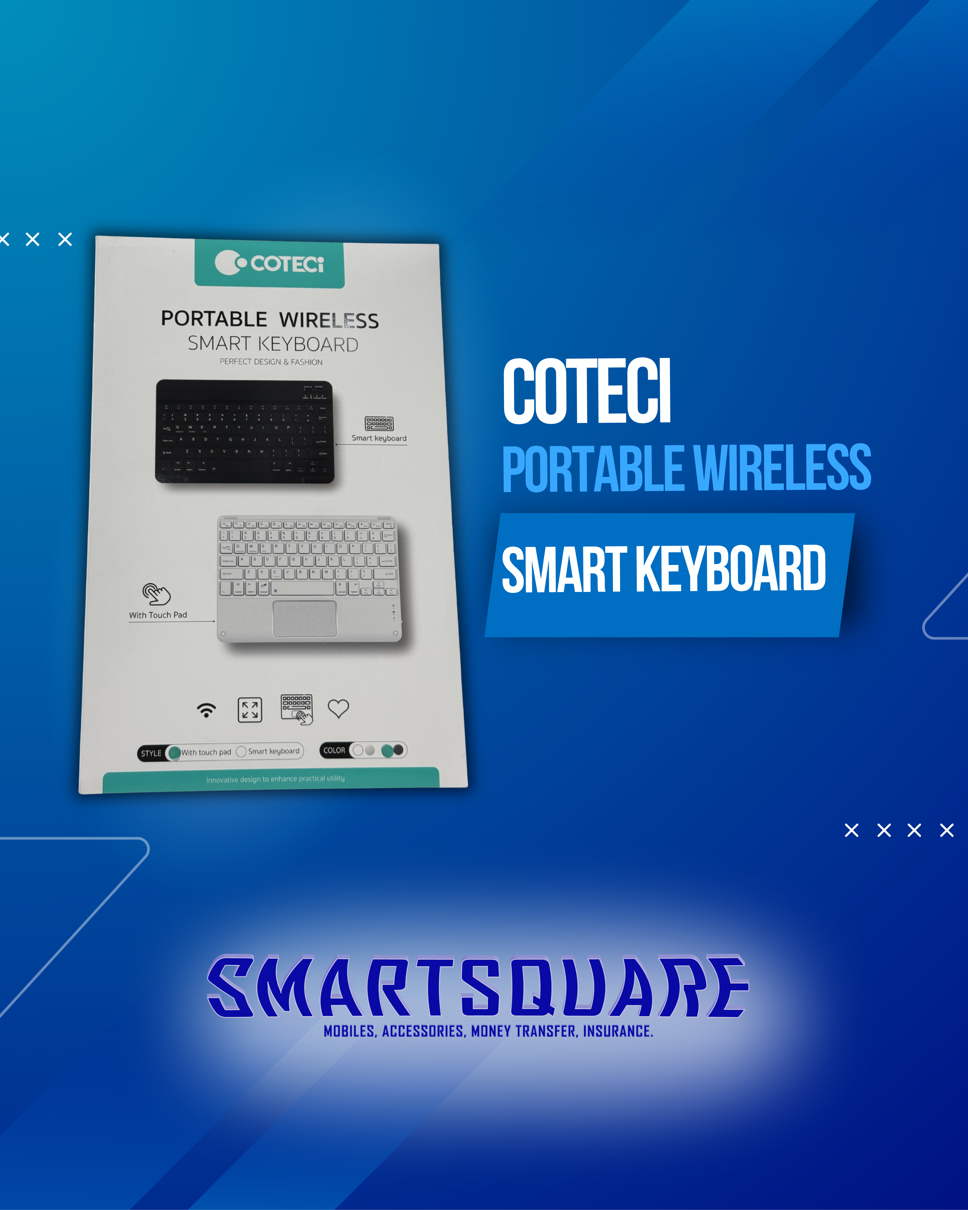 COTECI PORTABLE WIRELESS SMART KEYBOARD