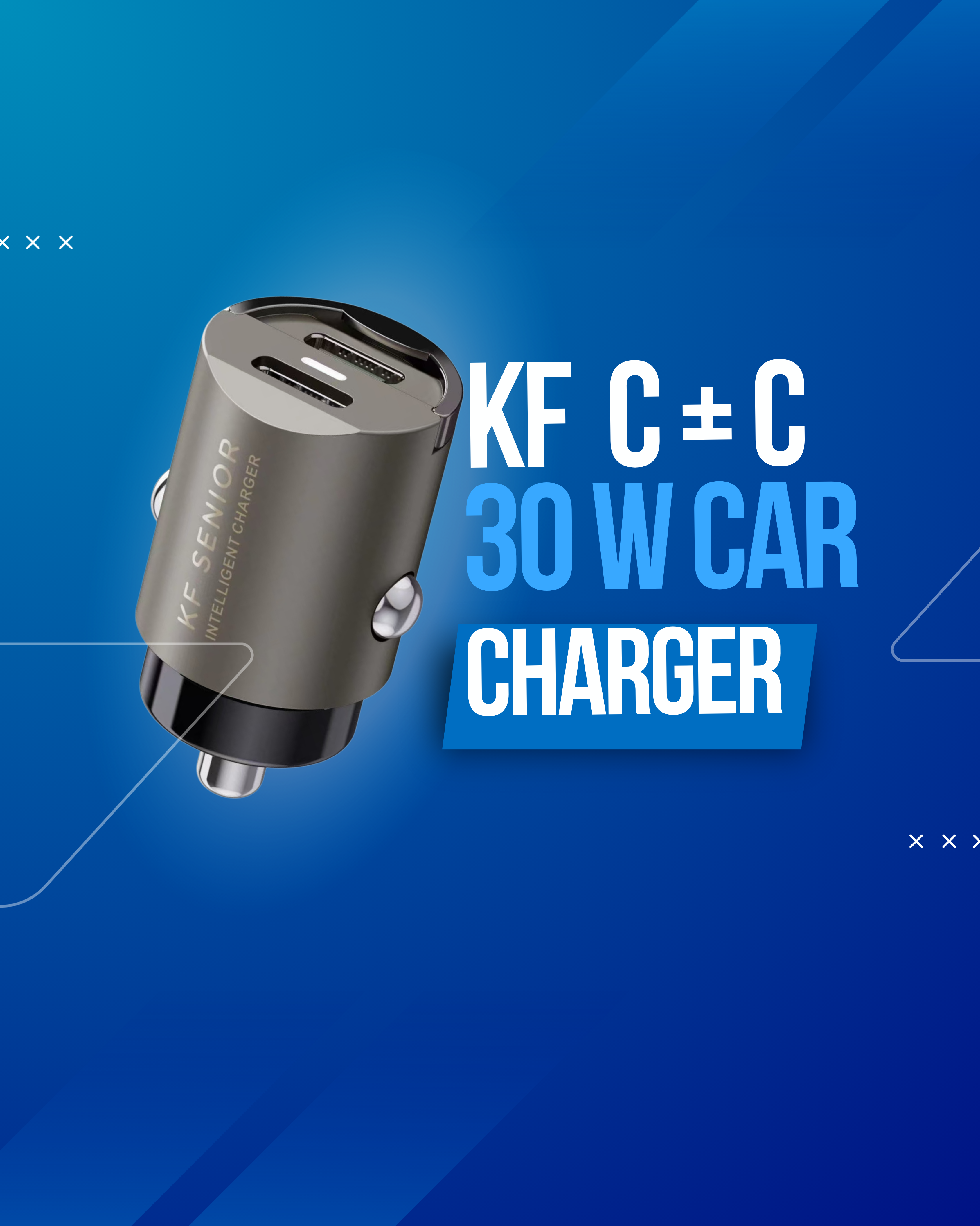 KF SENIOR USB C + C 30W CAR CHARGER