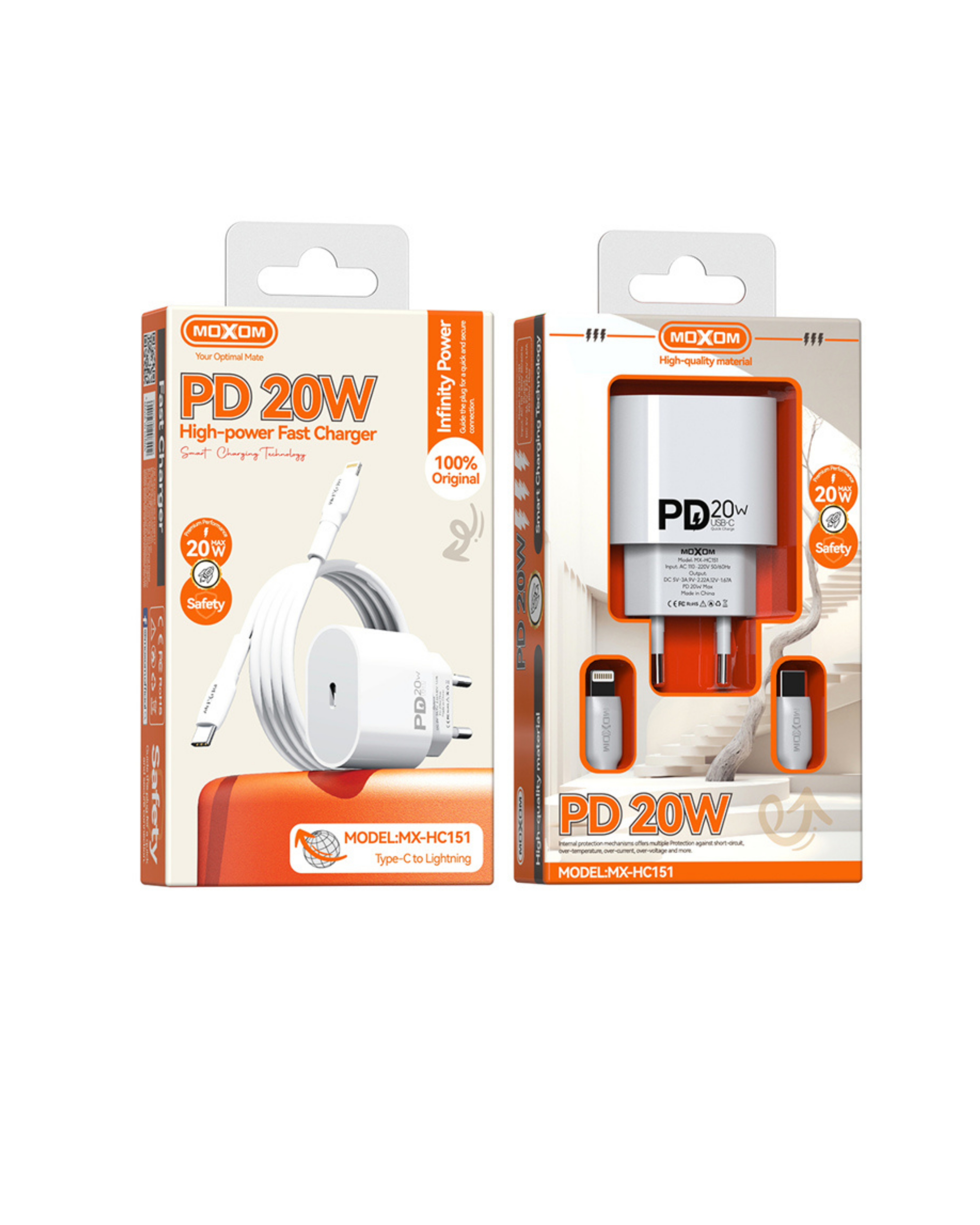 MOXOM CHARGER TYPE C TO LIGHTNING MX-HC151