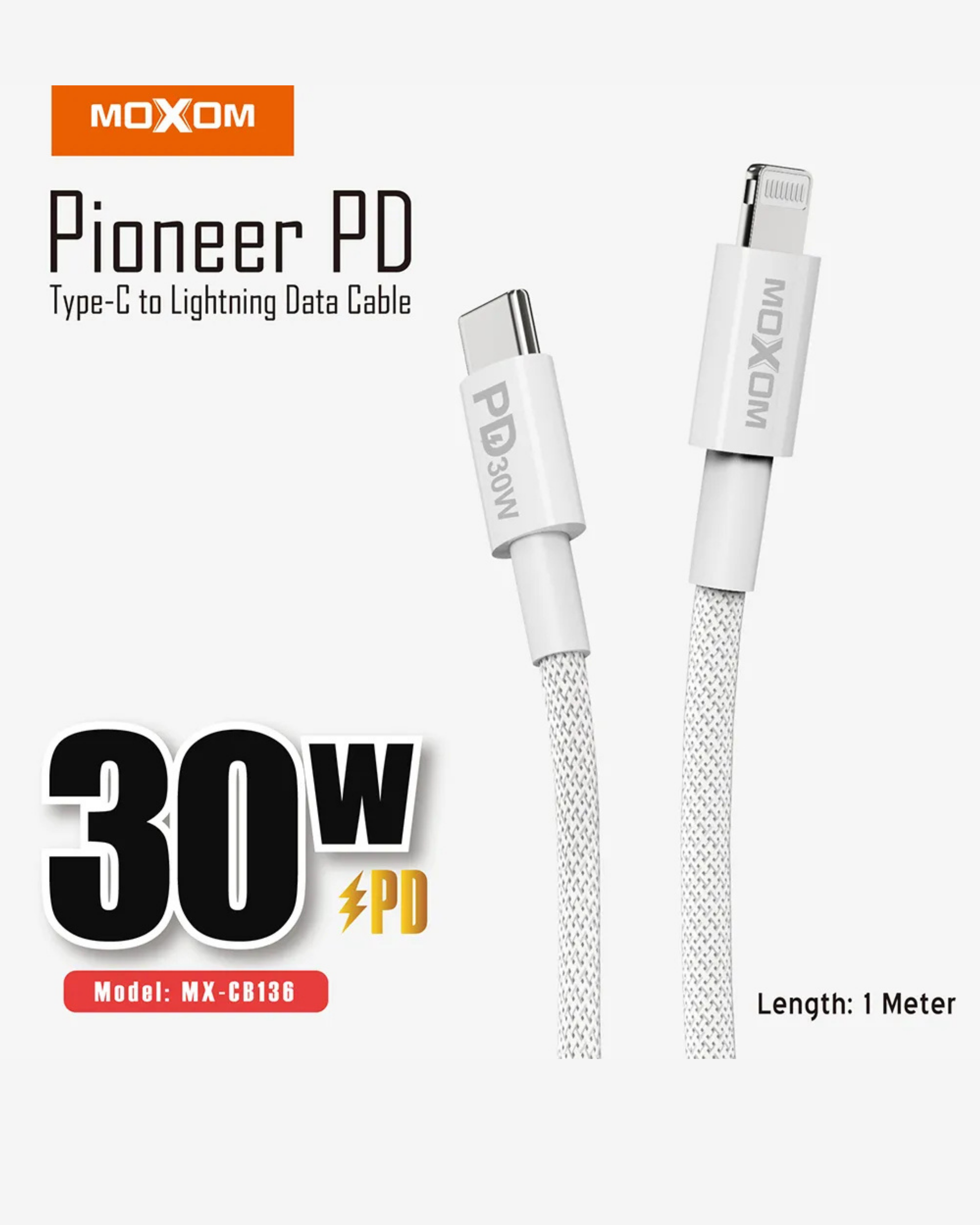 MOXOM C TO IPHONE CABLE MX-CB135