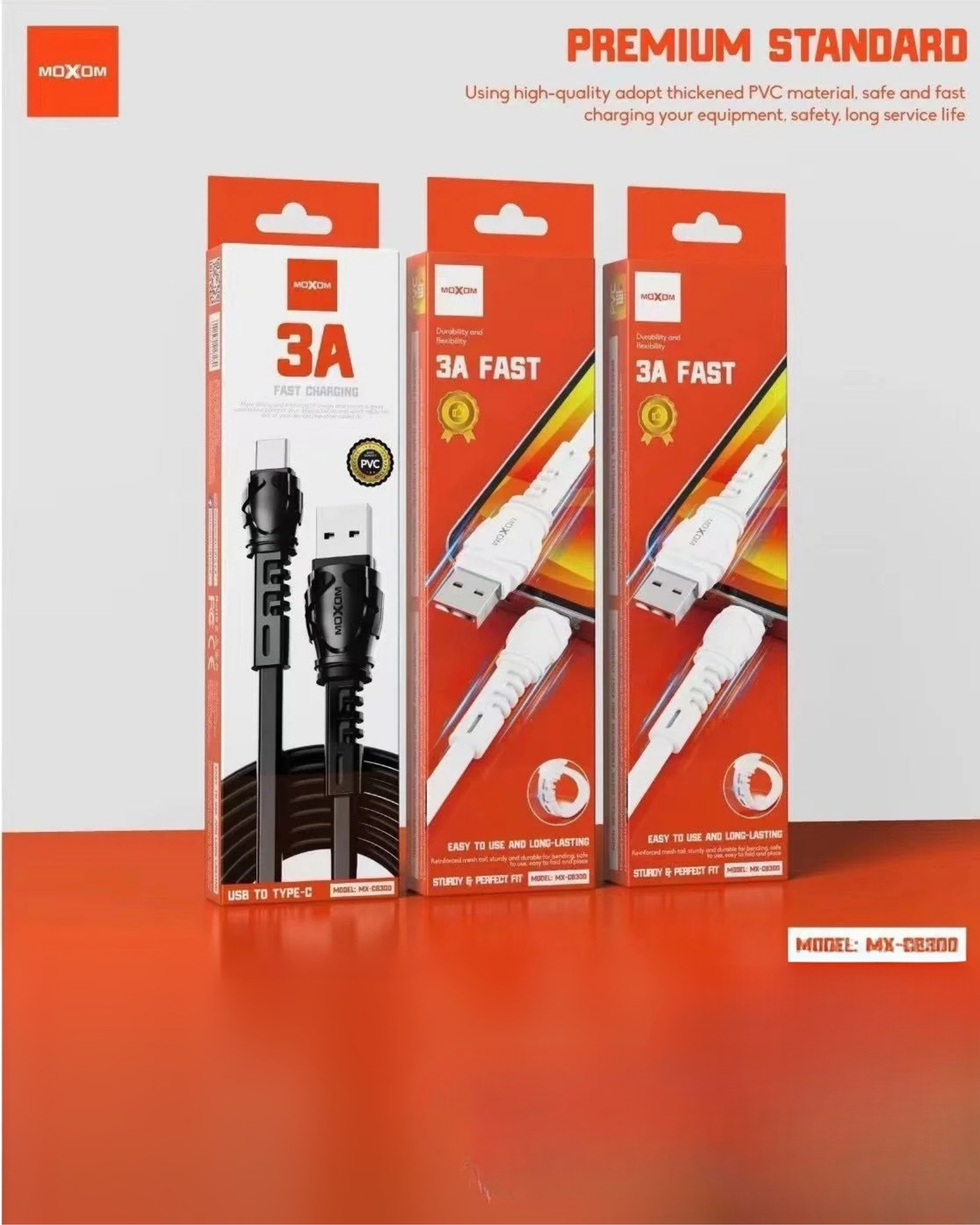 MOXOM USB TO C CABLE 3A