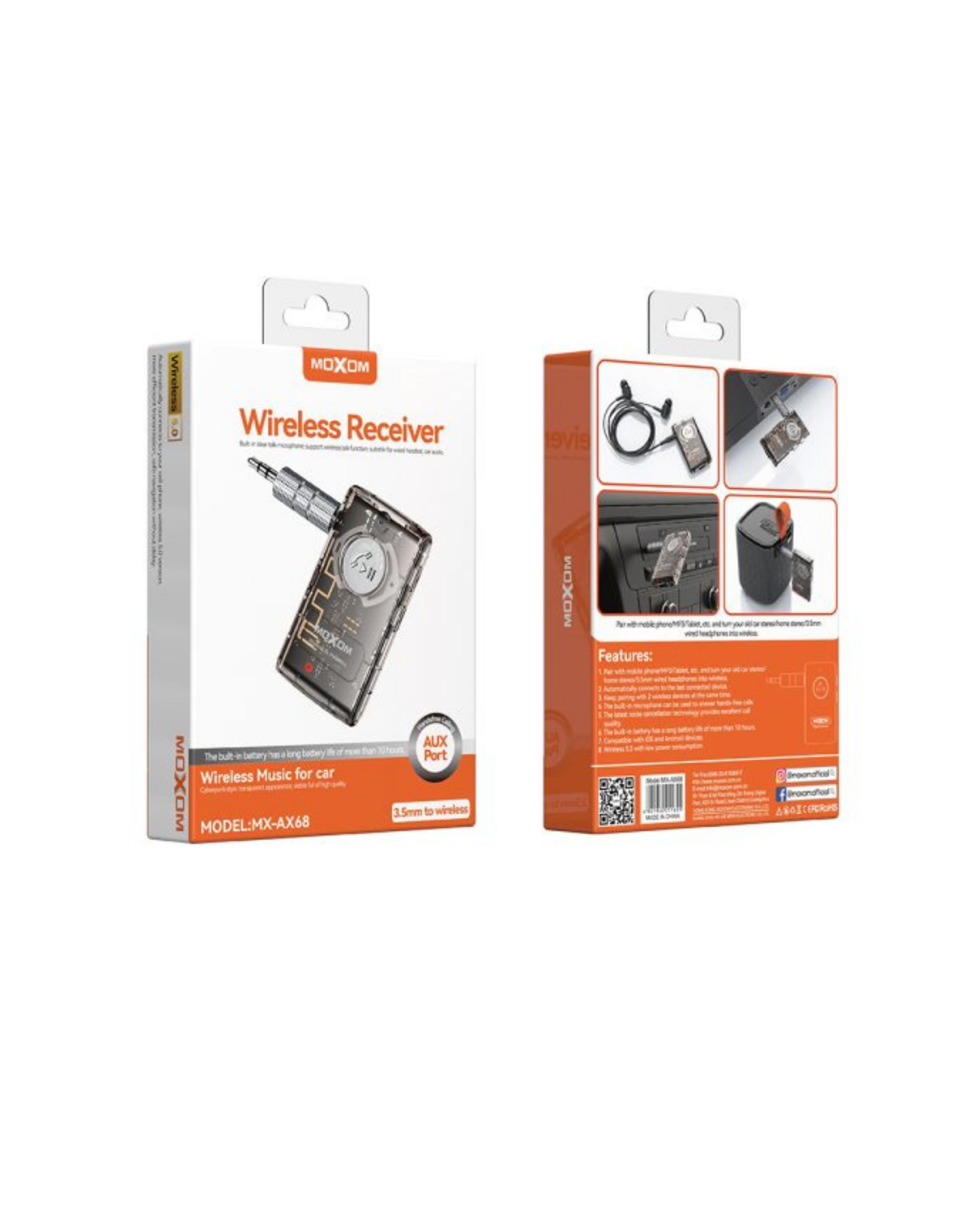 MOXOM AUX CAR WIRELESS RECEIVER